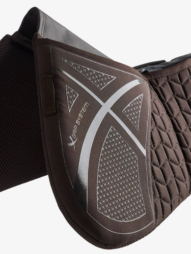 Buy the LeMieux Brown ProSorb Plain 3 Pocket Quilted Half Pad | Online for Equine