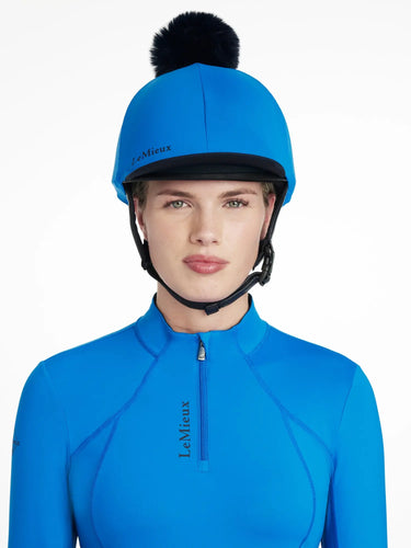 LeMieux Classique Pom Hat Silk Benetton Blue| Online For Equine