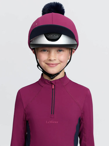 LeMieux Classique Pom Hat Silk Blackberry| Online For Equine