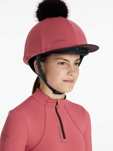LeMieux Classique Pom Hat Silk Cranberry| Online For Equine