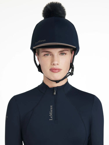 LeMieux Classique Pom Hat Silk Navy| Online For Equine