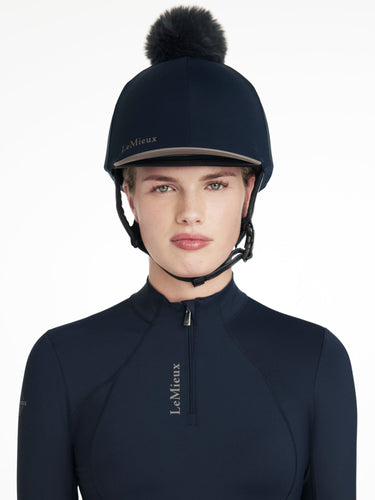 LeMieux Classique Pom Hat Silk Navy| Online For Equine