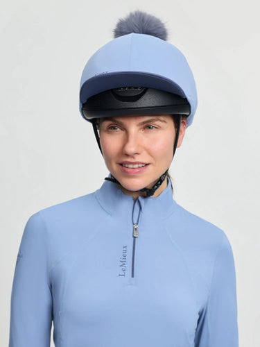 LeMieux Classique Pom Hat Silk Powder Blue| Online For Equine