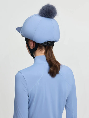 LeMieux Classique Pom Hat Silk Powder Blue| Online For Equine