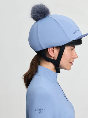 LeMieux Classique Pom Hat Silk Powder Blue| Online For Equine