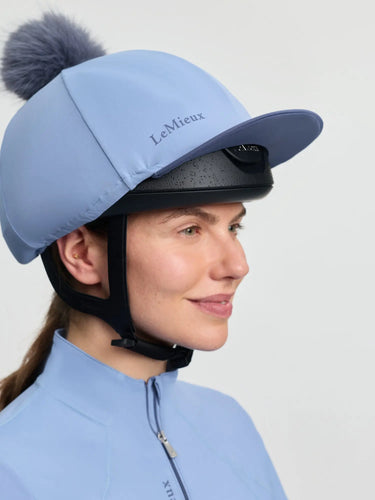 LeMieux Classique Pom Hat Silk Powder Blue| Online For Equine