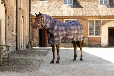 LeMieux Cocoa Arika Heritage Check Stable Rug with Neck 100g Cocoa| Online For Equine