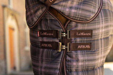 LeMieux Cocoa Arika Heritage Check Stable Rug with Neck 100g Cocoa| Online For Equine