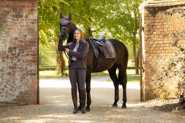 LeMieux Cocoa Heritage Check Dressage Square Cocoa| Online For Equine