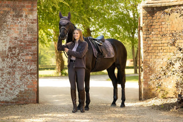 LeMieux Cocoa Heritage Check Dressage Square Cocoa| Online For Equine