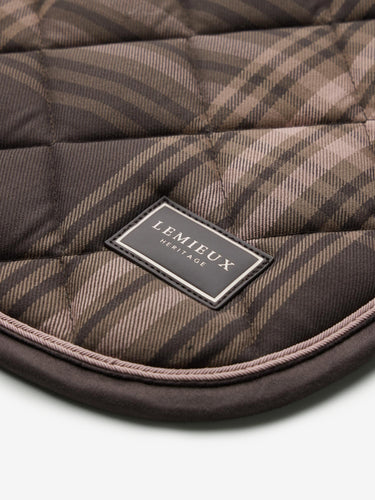 LeMieux Cocoa Heritage Check Dressage Square Cocoa| Online For Equine