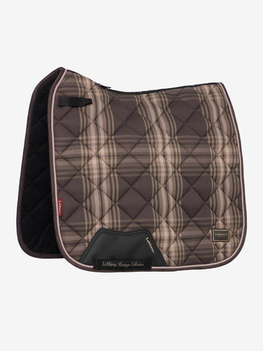 LeMieux Cocoa Heritage Check Dressage Square Cocoa| Online For Equine