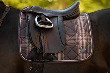 LeMieux Cocoa Heritage Check Dressage Square Cocoa| Online For Equine