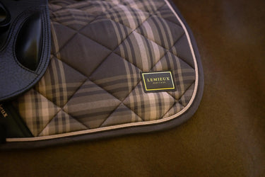 LeMieux Cocoa Heritage Check Jump Square Cocoa| Online For Equine