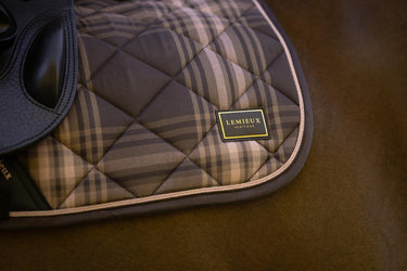 LeMieux Cocoa Heritage Check Jump Square Cocoa| Online For Equine