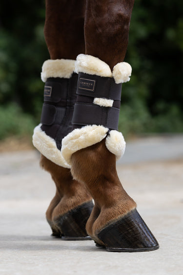 LeMieux Cocoa Heritage Fleece Edged Brushing Boot Cocoa| Online For Equine