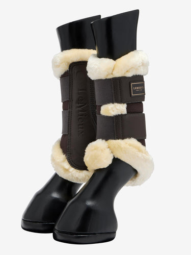 LeMieux Cocoa Heritage Fleece Edged Brushing Boot Cocoa| Online For Equine