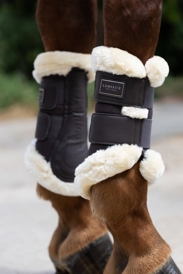 LeMieux Cocoa Heritage Fleece Edged Brushing Boot Cocoa| Online For Equine