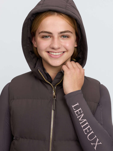 LeMieux Cocoa Young Rider Joey Hooded Gilet Cocoa| Online For Equine