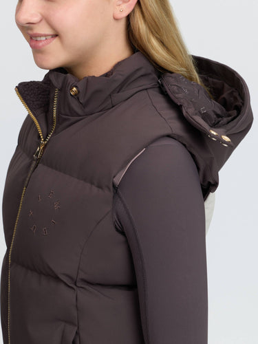 LeMieux Cocoa Young Rider Joey Hooded Gilet Cocoa| Online For Equine