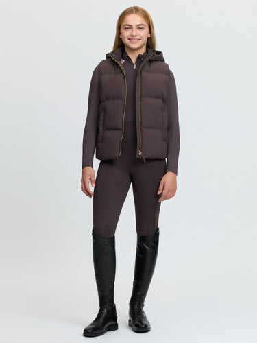 LeMieux Cocoa Young Rider Joey Hooded Gilet Cocoa| Online For Equine