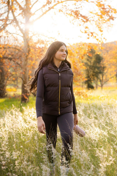 LeMieux Cocoa Young Rider Joey Hooded Gilet Cocoa| Online For Equine