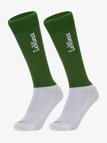 LeMieux Competition Socks Hunter Green (Twin Pack)