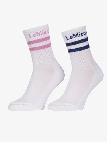 LeMieux Crew Socks 2 Pack Shadow/Fondant| Online For Equine