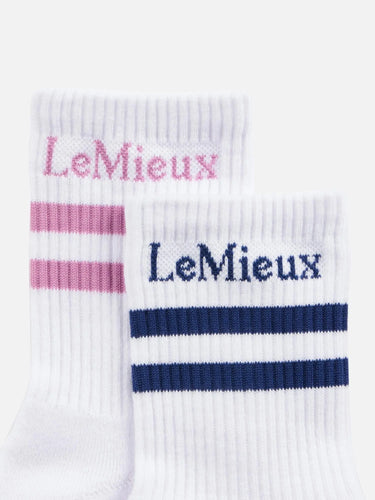 LeMieux Crew Socks 2 Pack Shadow/Fondant| Online For Equine