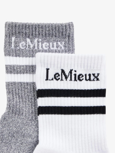 LeMieux Crew Socks 2 Pack White| Online For Equine