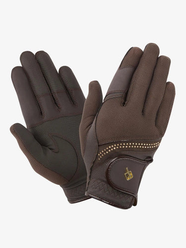 LeMieux Crystal Gloves Espresso| Online For Equine