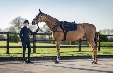 LeMieux Crystal Suede Close Contact Pad Navy| Online For Equine