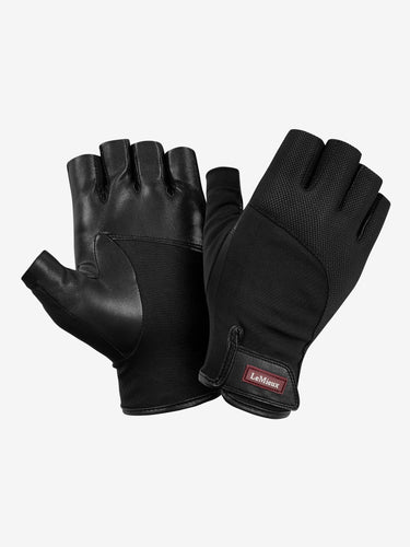 LeMieux Fingerless Riding Gloves Black| Online For Equine