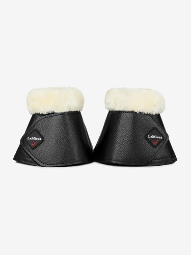 LeMieux Fleece WrapRound Over Reach Boots Black/Natural| Online For Equine