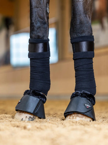 LeMieux Fleece WrapRound Over Reach Boots Black| Online For Equine