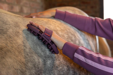 LeMieux Flexi Massage Brush Powder Blue| Online For Equine