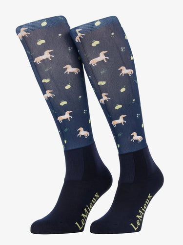 LeMieux Footsie Socks Lemon Navy| Online For Equine