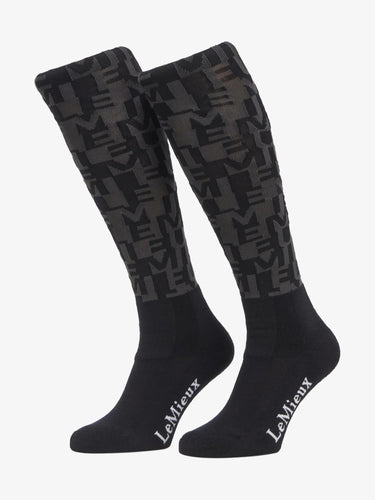 LeMieux Footsie Socks Logo AOP Navy| Online For Equine