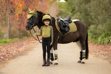 LeMieux Gooseberry Suede Close Contact Square Gooseberry| Online For Equine