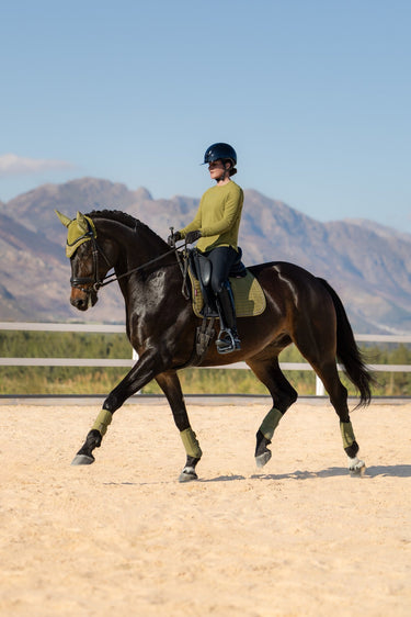 LeMieux Gooseberry Suede Dressage Square Gooseberry| Online For Equine