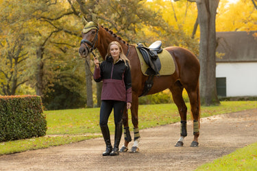 LeMieux Gooseberry Suede Dressage Square Gooseberry| Online For Equine