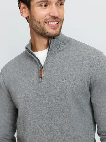 LeMieux Grey Mens Quarter Zip Knit Grey| Online For Equine