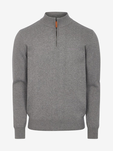 LeMieux Grey Mens Quarter Zip Knit Grey| Online For Equine