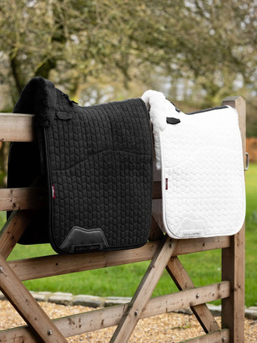 LeMieux Half Lined Black Merino+ Cotton Dressage Square| Online For Equine