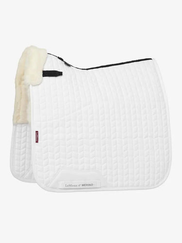 LeMieux Half Lined White / Natural Merino+ Cotton Dressage Square| Online For Equine