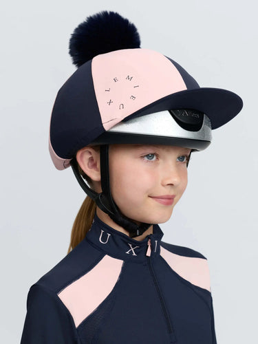 LeMieux Harlequin Hat Silk Navy/Petal| Online For Equine