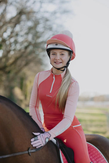LeMieux Harlow Young Rider Long Sleeve Base Layer Coral Crush - 5-6 Years| Online For Equine