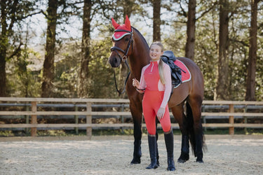 LeMieux Harlow Young Rider Long Sleeve Base Layer Coral Crush - 5-6 Years| Online For Equine