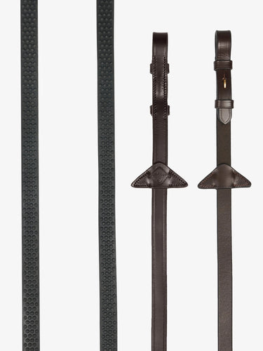 LeMieux Havana / Brass Soft Rubber Reins