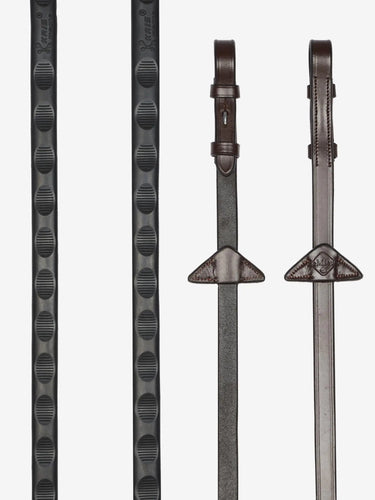 Buy LeMieux Havana/Silver Magna Grip Rubber Reins| Online for Equine